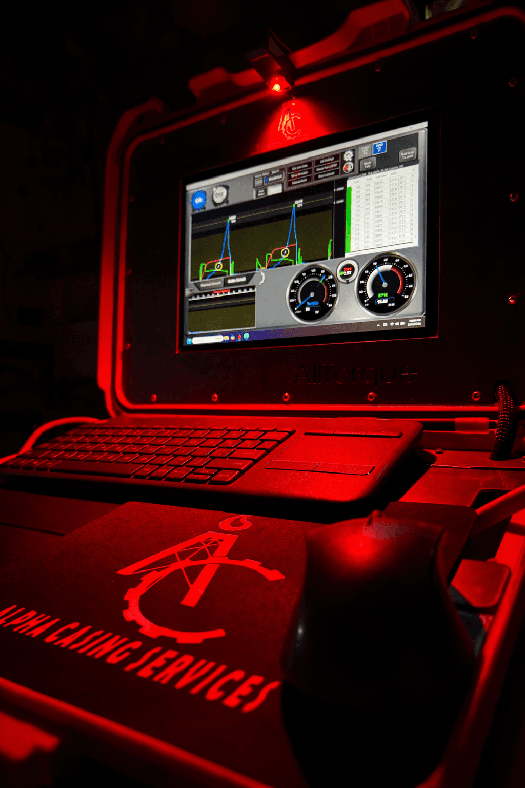 Advanced real-time monitoring system that records and analyzes the torque forces applied during casing operations, ensuring the structural integrity of the well.